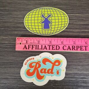 Dutch Bros Coffee Sticker Lot Of 2 - Always Rad, Neon Green Blue Windmill Logo